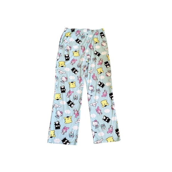 Hello Kitty by Sanrio PJ Bottoms Womens Size M Blue Lounge Pants Novelty Y2K - Picture 6 of 10